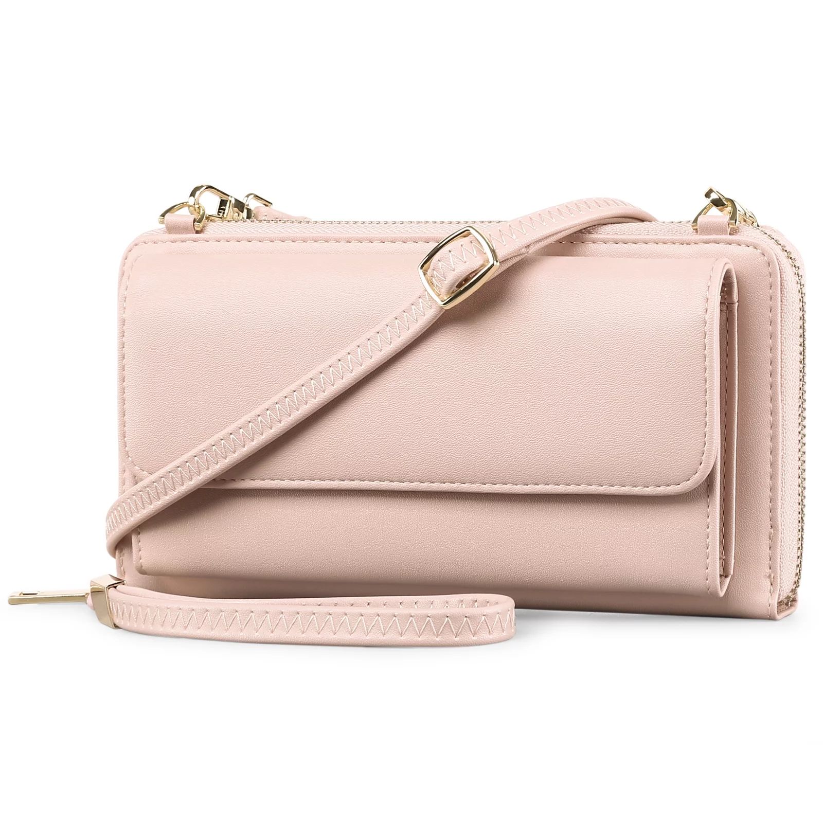 FALAN MULE Rfid Wallet Purse Wristlet Crossbody Bag for Women Leather Ladies Clutch with 2 Straps | Walmart (US)