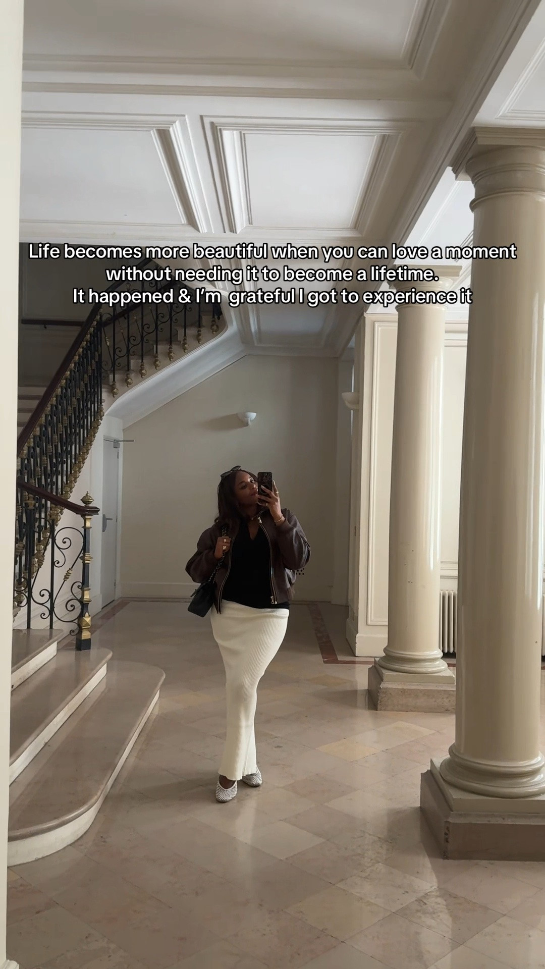 Life becomes more beautiful when you can love a moment without needing it to become a lifetime. It happened and I’m grateful to experience it. Wearing the most gorgeous white knit maxi skirt from helsa studios and Alice and Olivia leather bomber jacket .. For more links to fall outfits women, fall wedding guest dresses, fall dresses, date night outfits, country concert outfits, fall decor, fall fashion hauls, business casual workwear, fall shoes, follow me on LTK! ✨

#LTKfall #LTKworkwear #LTKstyletip