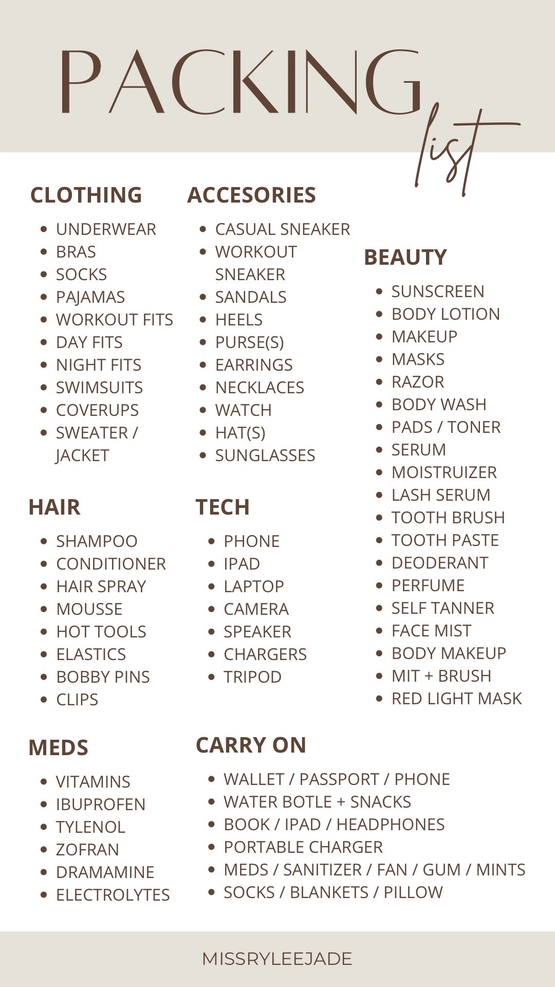 PACKING LIST for vacation! Lots of requests for this! 🙃 you can ‘heart’ ❤️ this photo to come back to later! 

Vacation Packing List 📱

#LTKTravel #LTKSeasonal