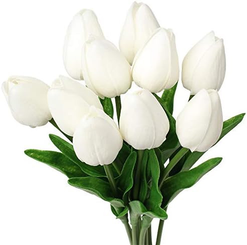 Faux Tulips Latex Real Touch Fake Flowers Floral Arrangement for Wedding Home Centerpiece Decorat... | Amazon (US)