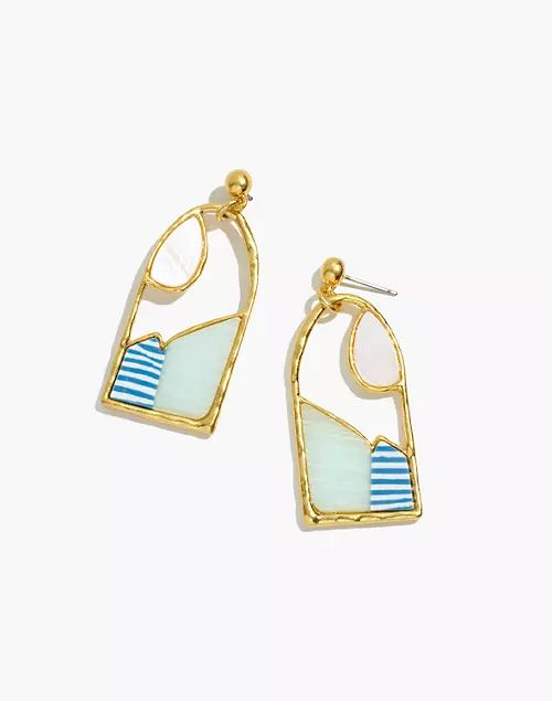 Patchwork Stone Statement Earrings | Madewell