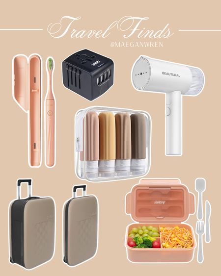 Christmas Holiday Gift Guide // TRAVEL FINDS

Philips Sonicare toothbrush with case, universal adapter, foldable handheld steamer, travel bottles for shampoo conditioner, body wash and lotion, compact suitcase, collapsible, bento lunchbox, on the go meal with utensils, affordable lifestyle, Amazon finds