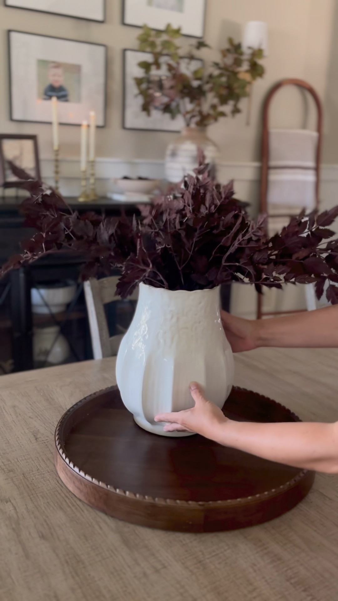 Fall centerpiece idea! 🍂 Using three stems in this vase.

#LTKHome #LTKSeasonal