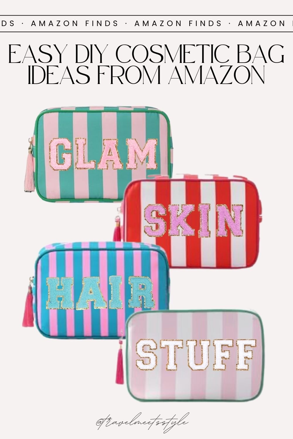 Easy DIY cosmetic bags from Amazon 🌈

Amazon finds | Amazon must-haves | travel essentials | toiletry bags | custom bags | makeup bags

#LTKTravel