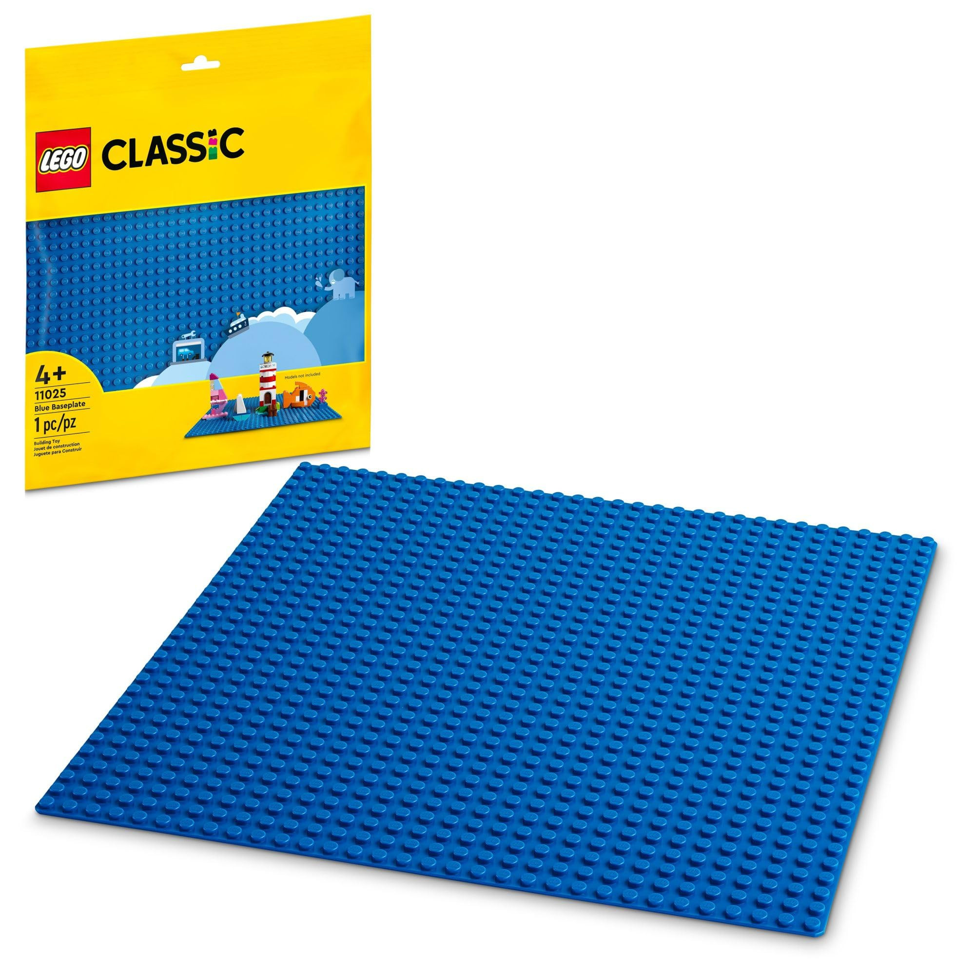 LEGO Classic Blue Baseplate 11025 Building Toy Set for Preschool Kids, Boys, and Girls Ages 4+ (1... | Amazon (US)
