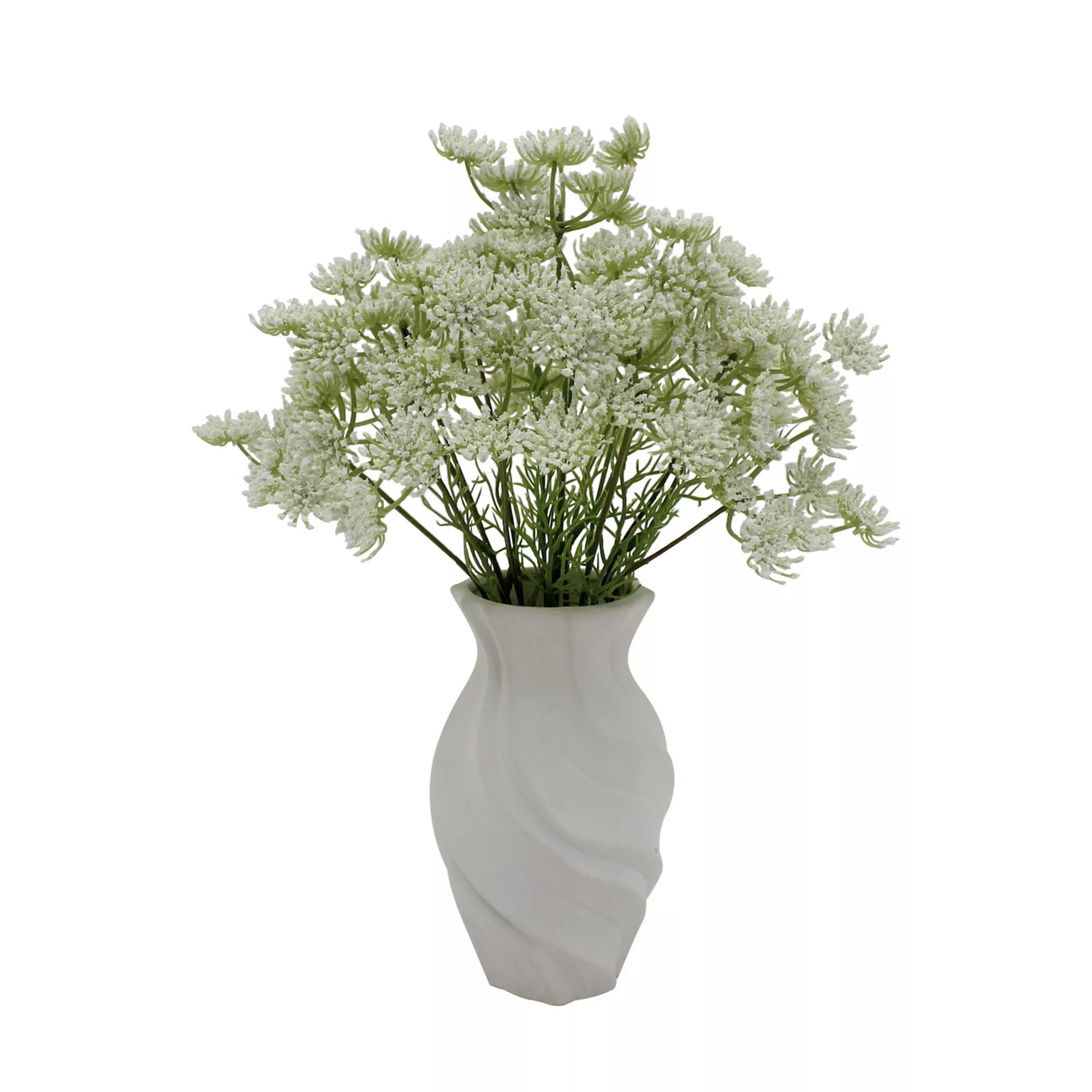 Everyday Decor Artificial Queen Anne Lace in Ceramic Vase | Kohl's