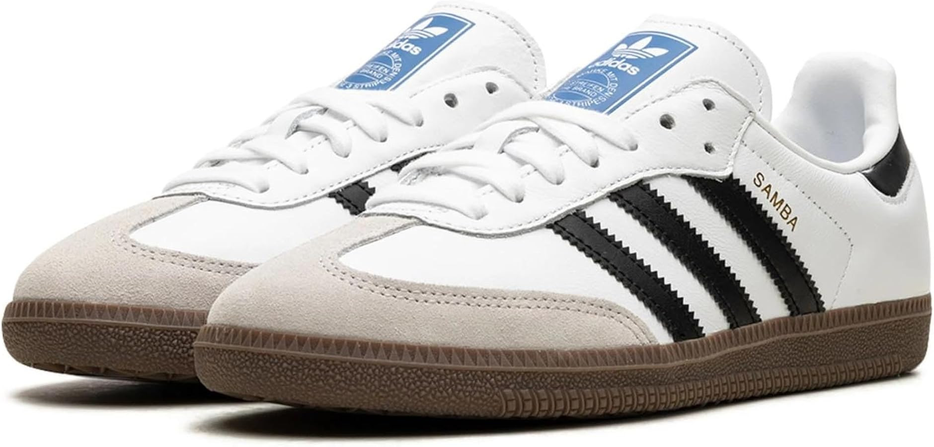 adidas Samba OG Womens White Energy Ink Gum Size | Amazon (US)