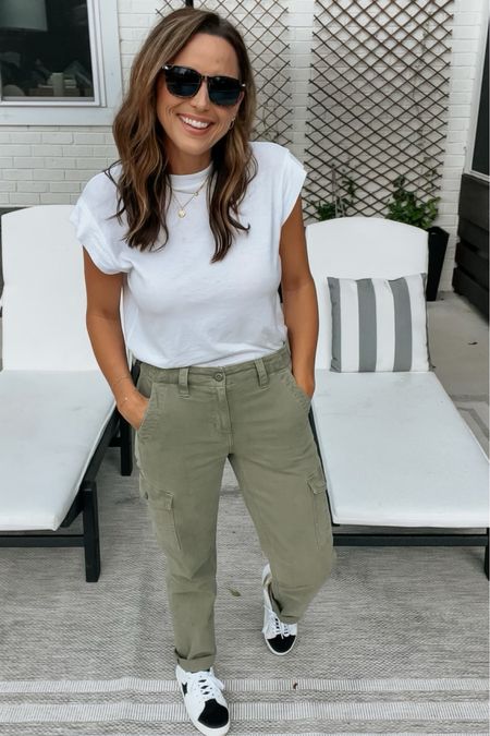 Spring fashion inspo! 
Green cargo pants from Walmart are back in stock! 
The perfect basic tee from Target under $10!

#LTKfindsunder50 #LTKSeasonal #LTKstyletip