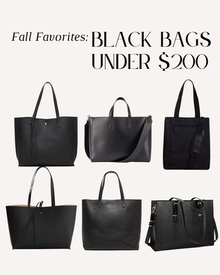 Black bags for Fall // tote bag // work bag // work bags, black bags under $200, Fall outfit, fall outfit idea, denim jeans, boots, booties, fall essentials, fall wishlist, fall decor, home decor, fall outfits, abercrombie, a&f, abercrombie & fitch, jacket, fall sweater, pants, trousers, work wear, #ltksale, #ltkseasonal, jeans, abercrombie jeans, sweaters, fall dresses, 

#LTKitbag #LTKSeasonal