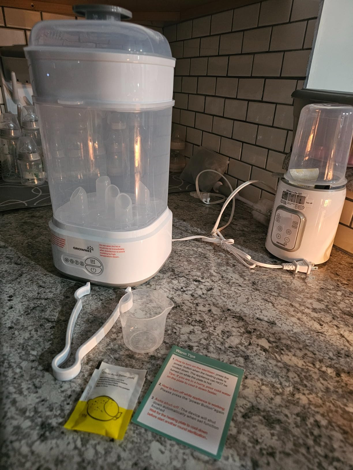 GROWNSY Bottle Sterilizer and Dryer, 2024 Compact Electric Steam Baby Bottle Sterilizer (Esterili... | Amazon (US)