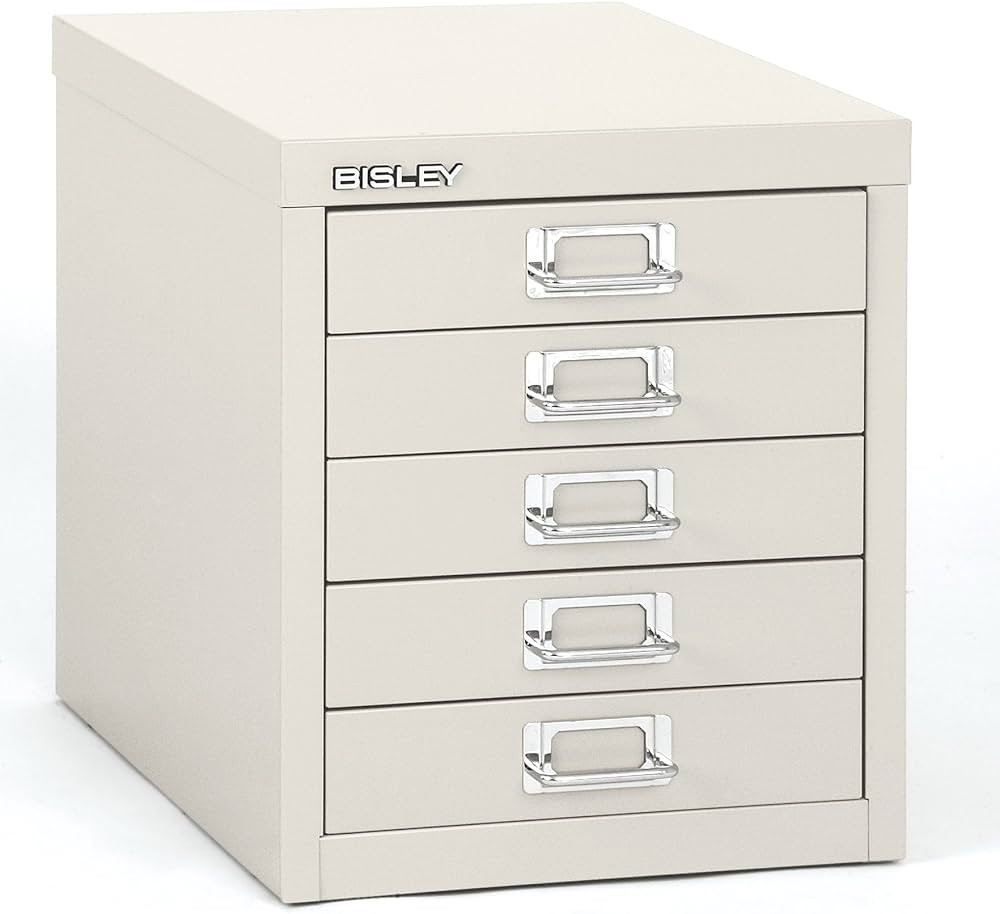 Bisley 5 Drawer Steel Desktop Multidrawer Storage Cabinet, White (MD5-WH) | Amazon (US)