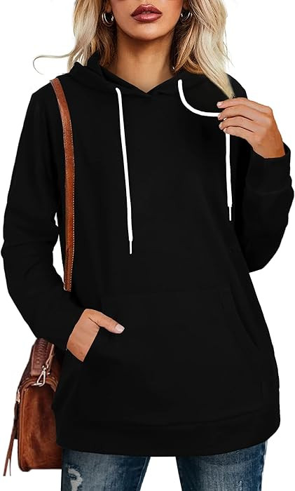Aloodor Hoodies for Women Pullover Long Sleeve Sweatshirts with Pocket | Amazon (US)