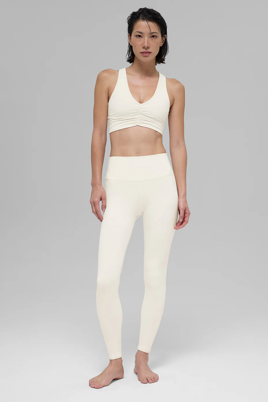 ALO | High-Waist Airbrush Legging in Ivory, Size: Small | Alo Yoga (US)
