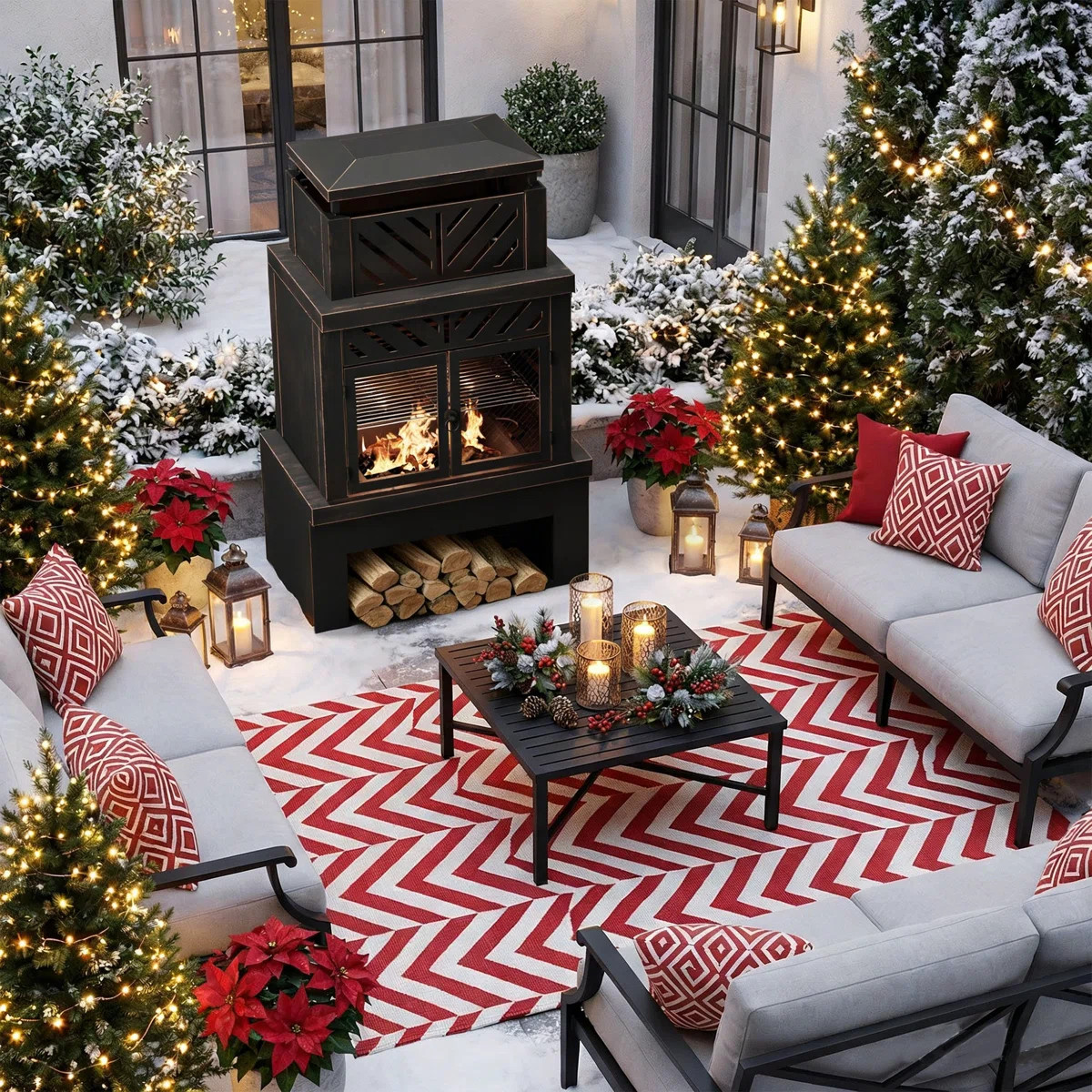 Outdoor Wood-Burning Fireplace – Backyard/Patio Ambiance Centerpiece | Wayfair North America