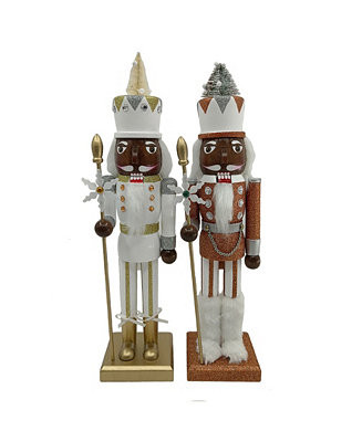 Santa's Workshop 15" Gold-Tone Nutcracker, Set of 2 - Macy's | Macy's