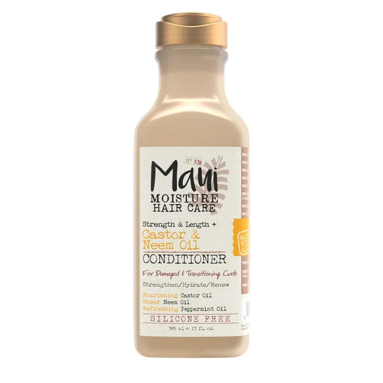 Maui Moisture Strength & Length + Castor & Neem Oil Conditioner for Damaged Hair, 13 fl oz | Walmart (US)