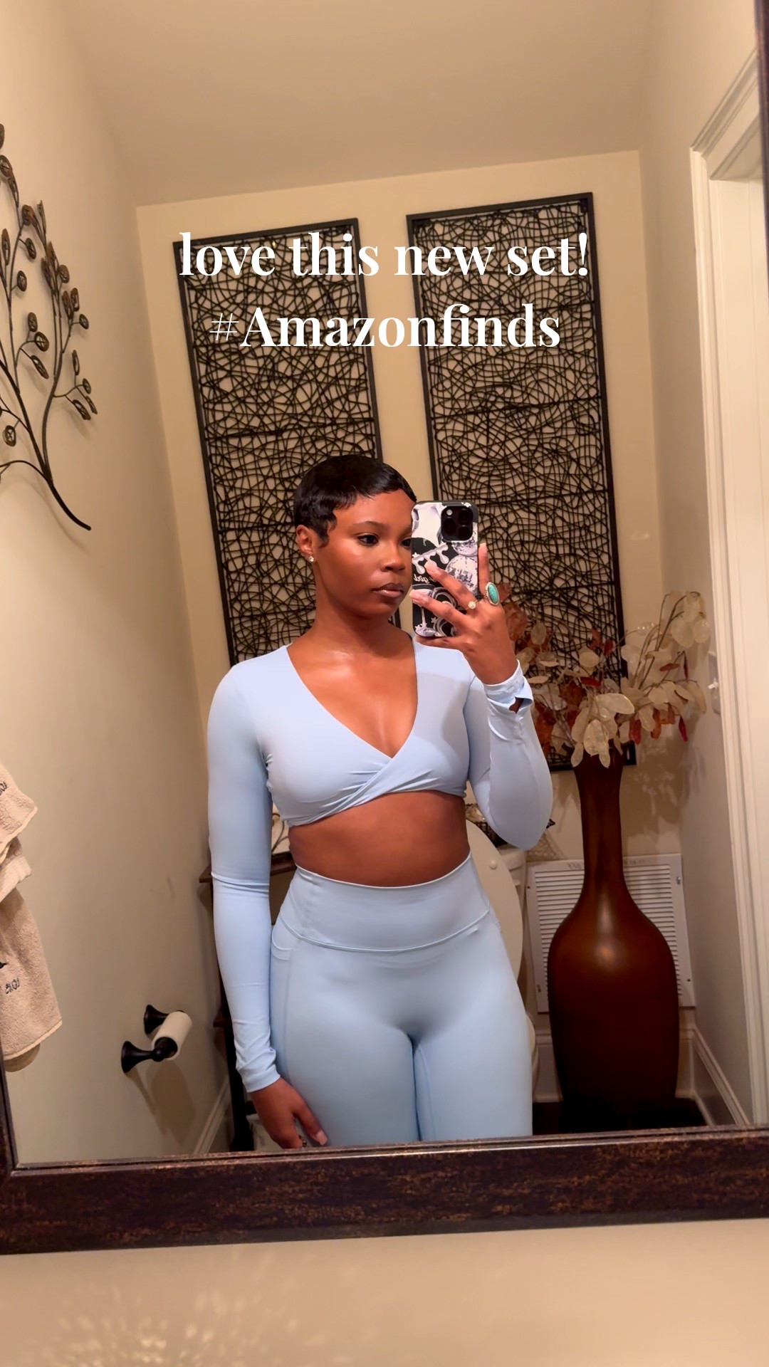 when your workout sets double as a lounge outfit! so obsessed with this color! 🩵 and it comes in a lot of different shades, I’m definitely ordering more! 

#LTKStyleTip #LTKFindsUnder50 #LTKActive