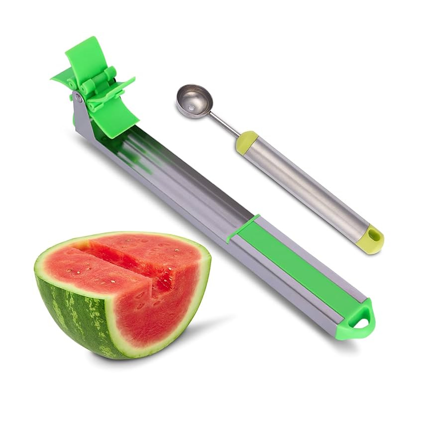 Stainless-Steel Windmill Watermelon Cutter and Melon-Baller Set, Watermelon Knife, Fruit and Vege... | Amazon (US)