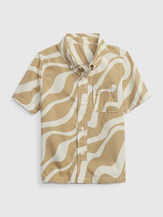 Toddler Printed Poplin Button-Down Shirt | Gap (US)