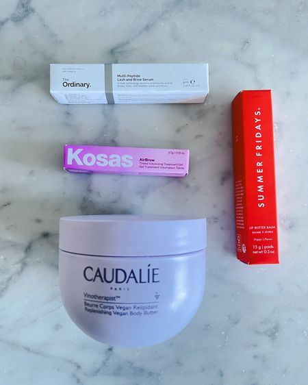 What I bought during the Sephora sale: my fave Kosas brow gel, the Ordinary brow serum, the Summer Fridays lip balm (have to see what the hype is about!), and the Caudslie body butter, which was an impulse purchase 😂

#LTKsalealert #LTKbeauty #LTKxSephora