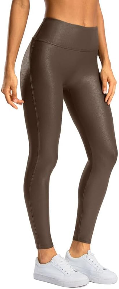 SANTINY Women's Faux Leather Leggings 25''/27''/29''-High Waisted Stretch Leather Pants Pleather ... | Amazon (US)