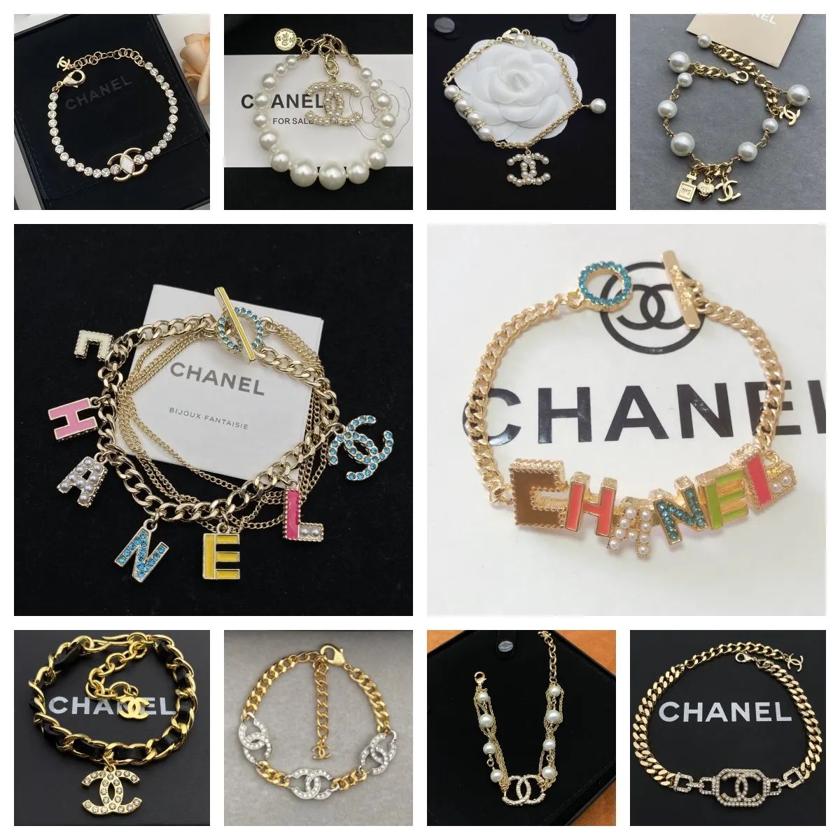 Chanel Inspired Colorful CC Cernucci Pearl Bracelet For Women With Gift Box From Booklist, $26.78... | DHGate