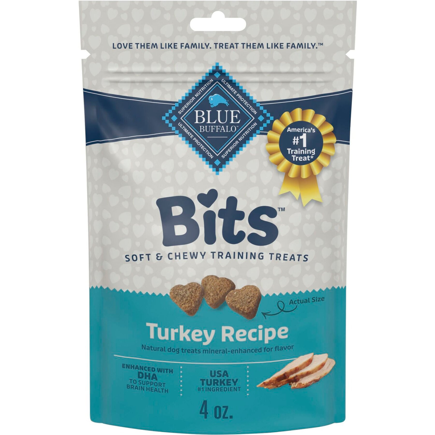 Blue Buffalo Blue Bits Tempting Turkey Natural Soft Training Treats | Chewy