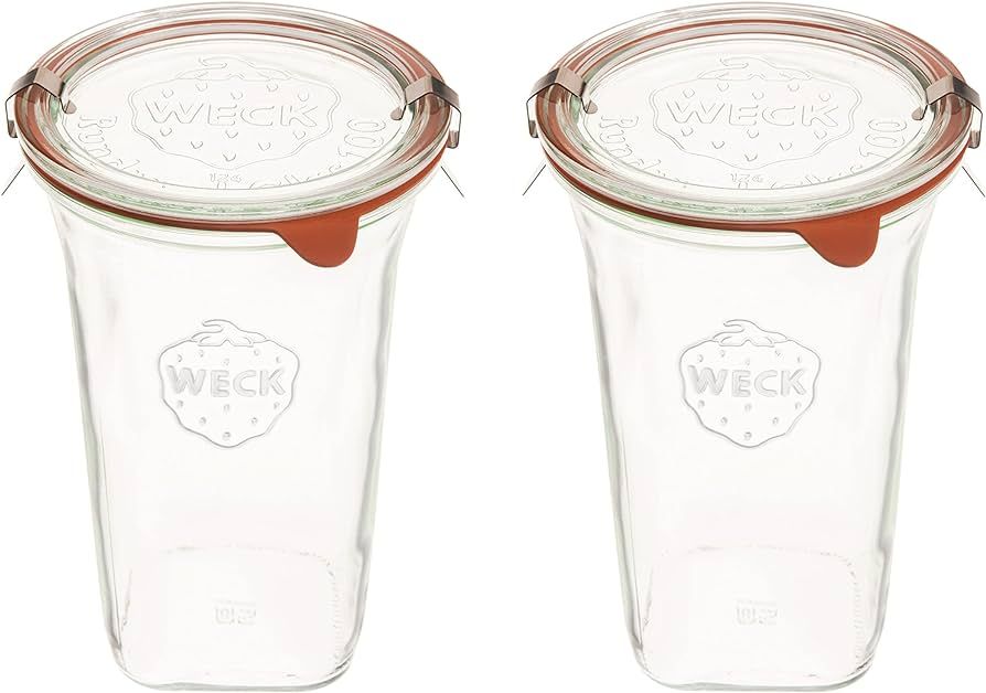 Weck Jars Large Quadro 769-26.9 fl. Oz | Jars Made of Transparent Glass | Eco-Friendly Canning Ja... | Amazon (US)