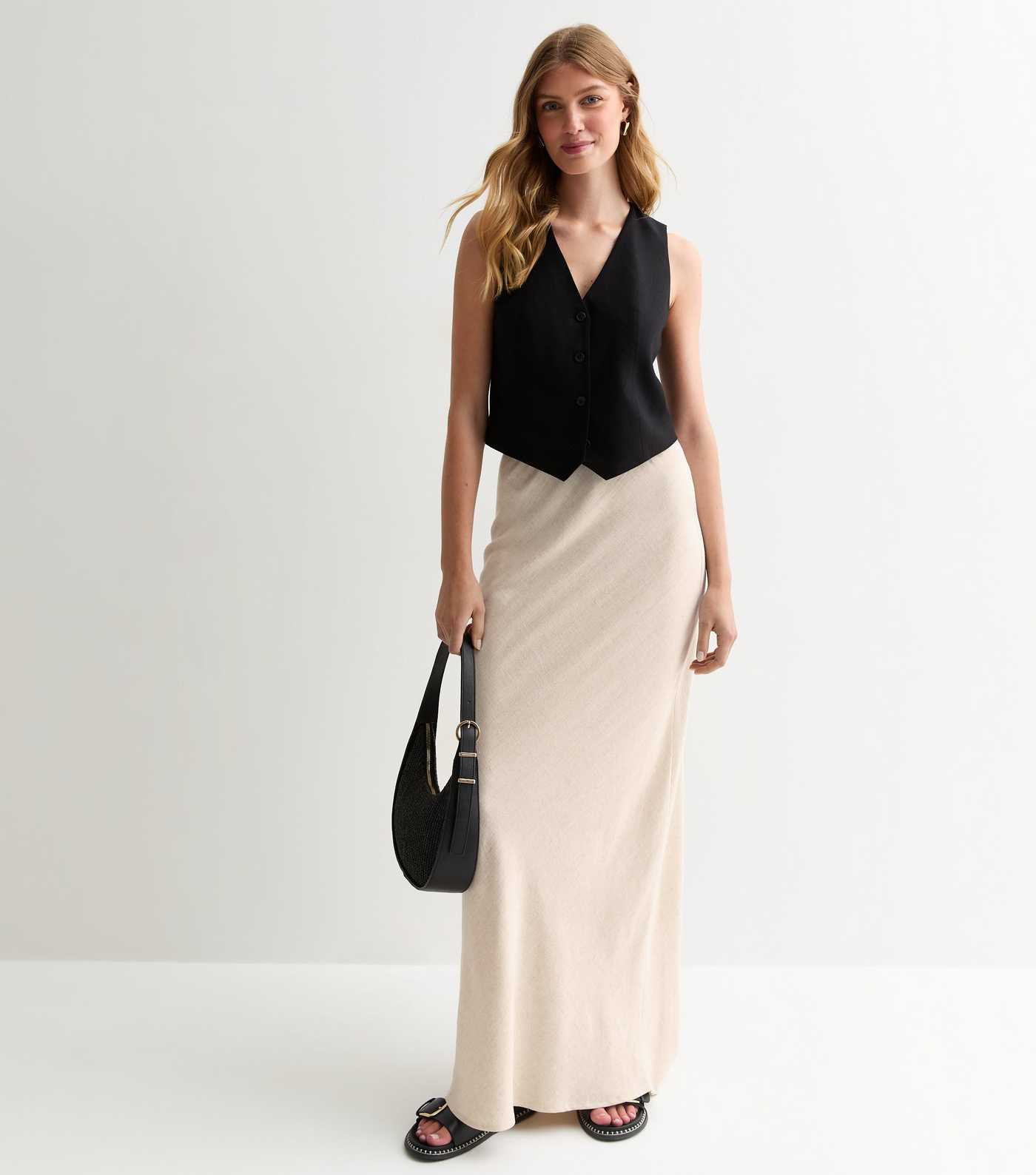 Tall Stone Linen-Look Maxi Skirt | New Look | New Look (UK)