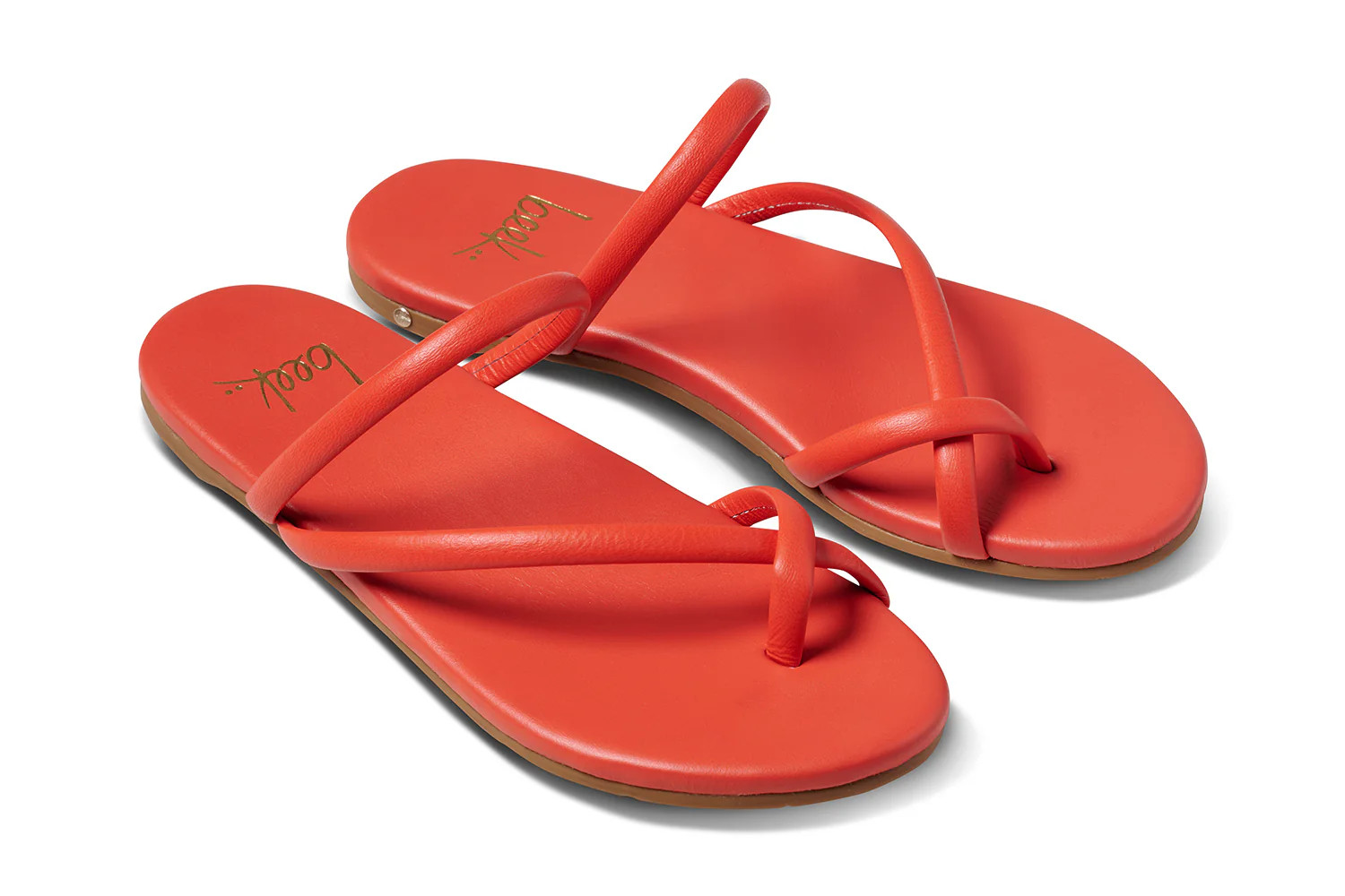 Sunbird Leather Slide Sandal - Tomato | beek | beek