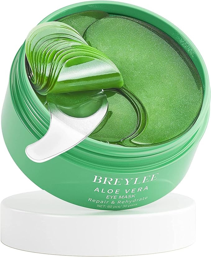 BREYLEE Aloe Vera Eye Mask– 60 Pcs - Puffy Eyes and Dark Circles Treatments – Look Younger an... | Amazon (US)