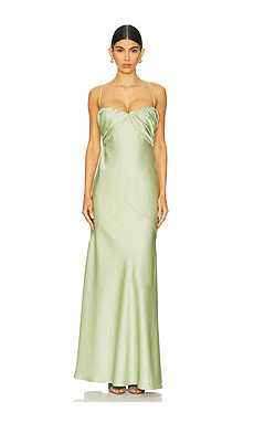 Lovers and Friends Janae Gown in Sage Green from Revolve.com | Revolve Clothing (Global)