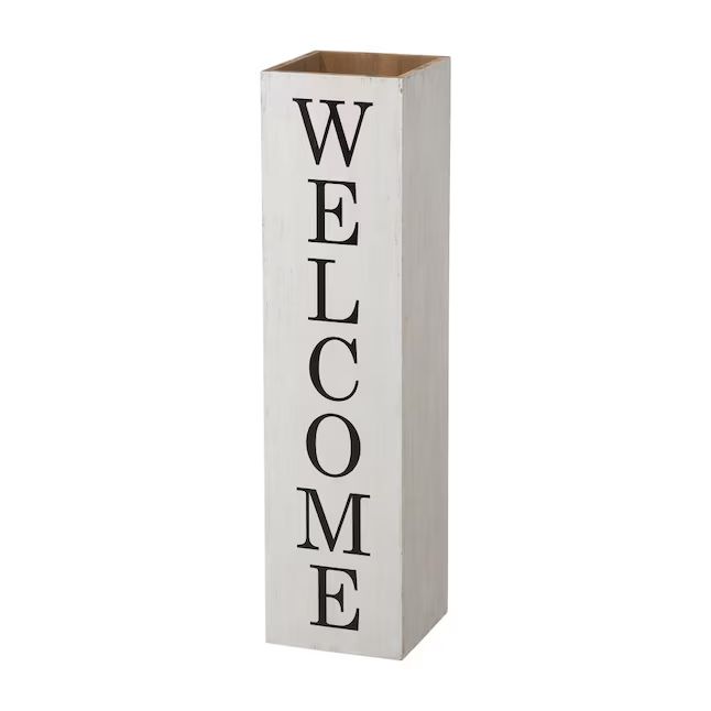 Glitzhome 30 in H Double Sided Welcome Home Porch Sign | Wood Box Shaped | Spring Decor | Indoor/... | Lowe's