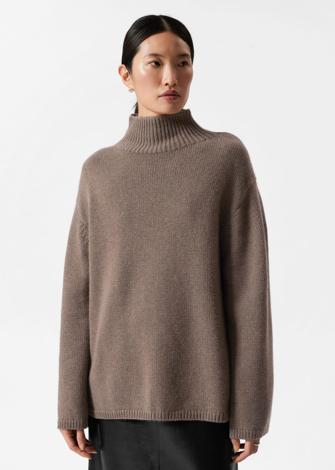 Cashmere-Blend Turtleneck Jumper - Beige | & Other Stories US