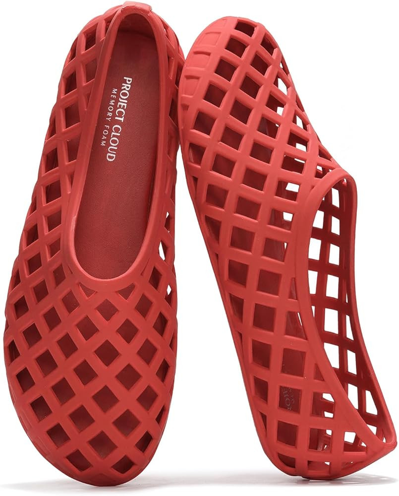 Project Cloud Jelly Ballet Flats Shoes for Women - Waterproof Womens Flats Womens Shoes - Lightwe... | Amazon (US)