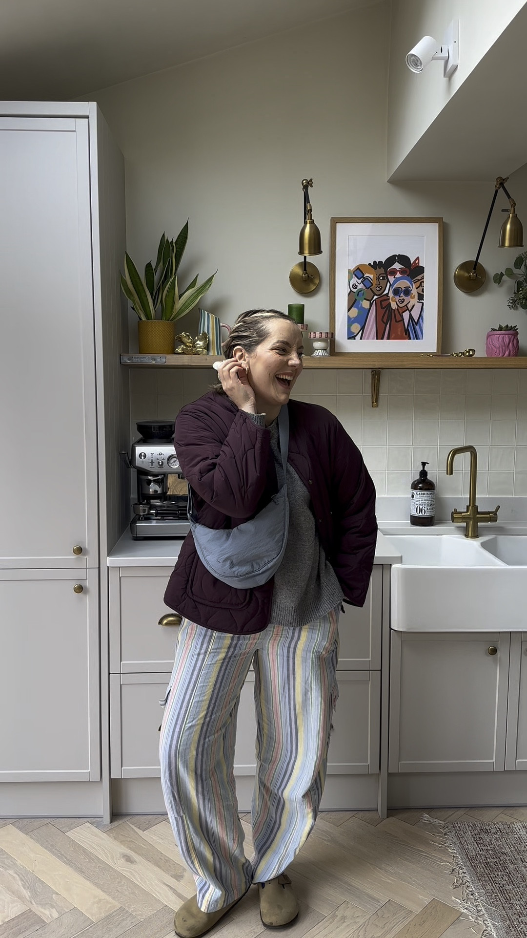 Comfy and layered outfit
Birkenstock Boston clogs
Damson Madder trousers (size 12)
TikTok jumper (size large)
Muthahood jacket (size small)
Uniqlo bag
ASOS scrunchie 

#LTKwinter #LTKmidsize #LTKuk