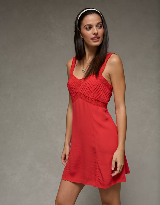 AE Lace Slip Mini Dress | American Eagle Outfitters (US & CA)