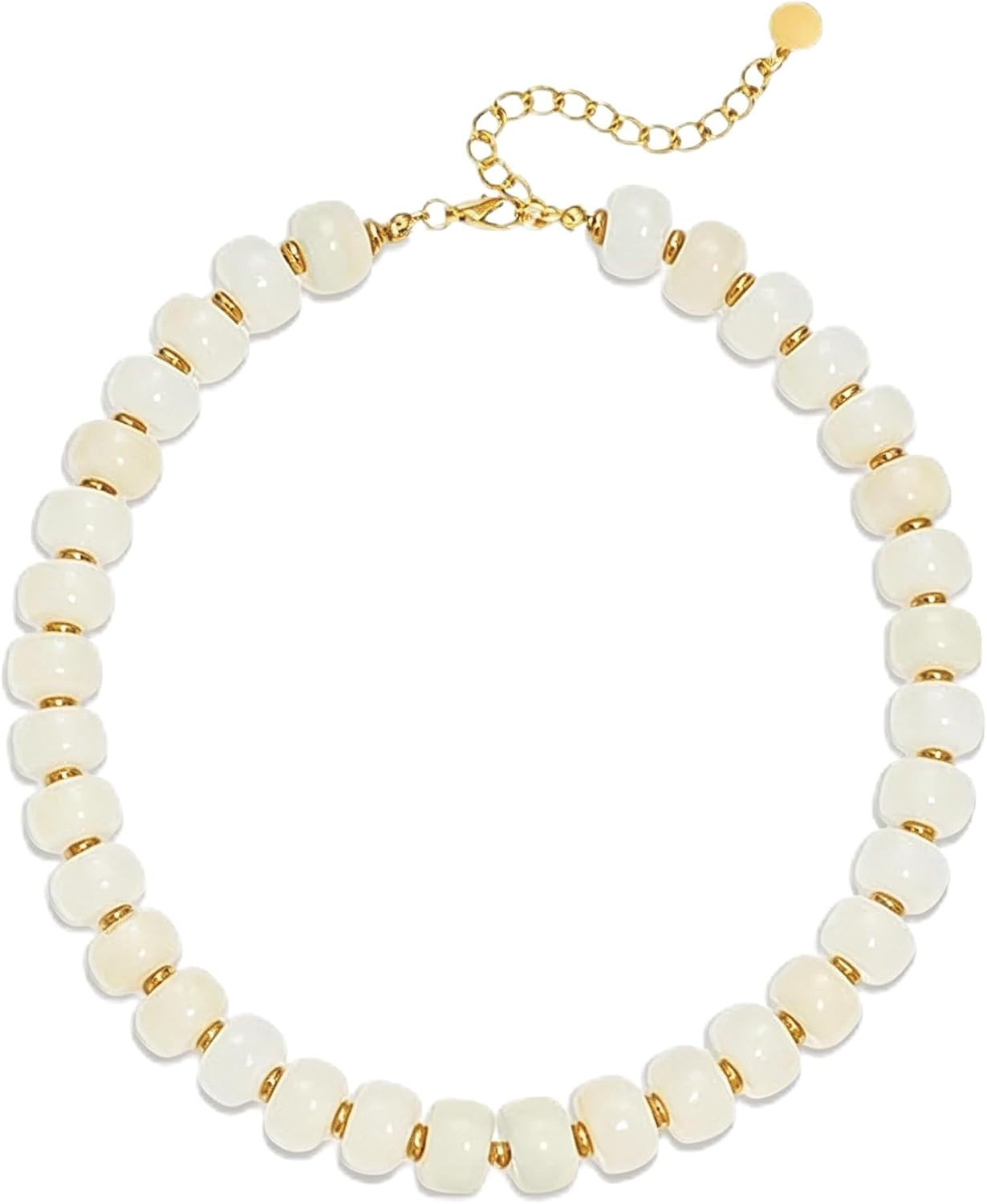 Colorful Beaded Necklace for Women Unique Resin Beads Choker Necklaces Boho Statement Chunky Necklace Summer Vacation Jewelry | Amazon (US)