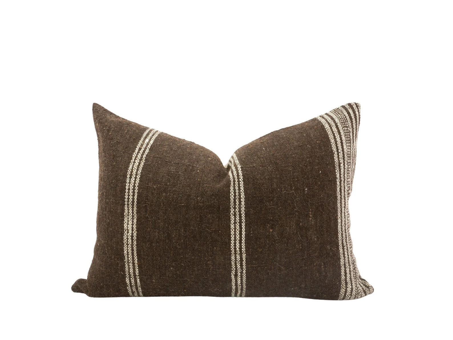 LINDON 14x20 Brown Wool Pillow Cover Brown Bhujodi Pillow - Etsy | Etsy (US)