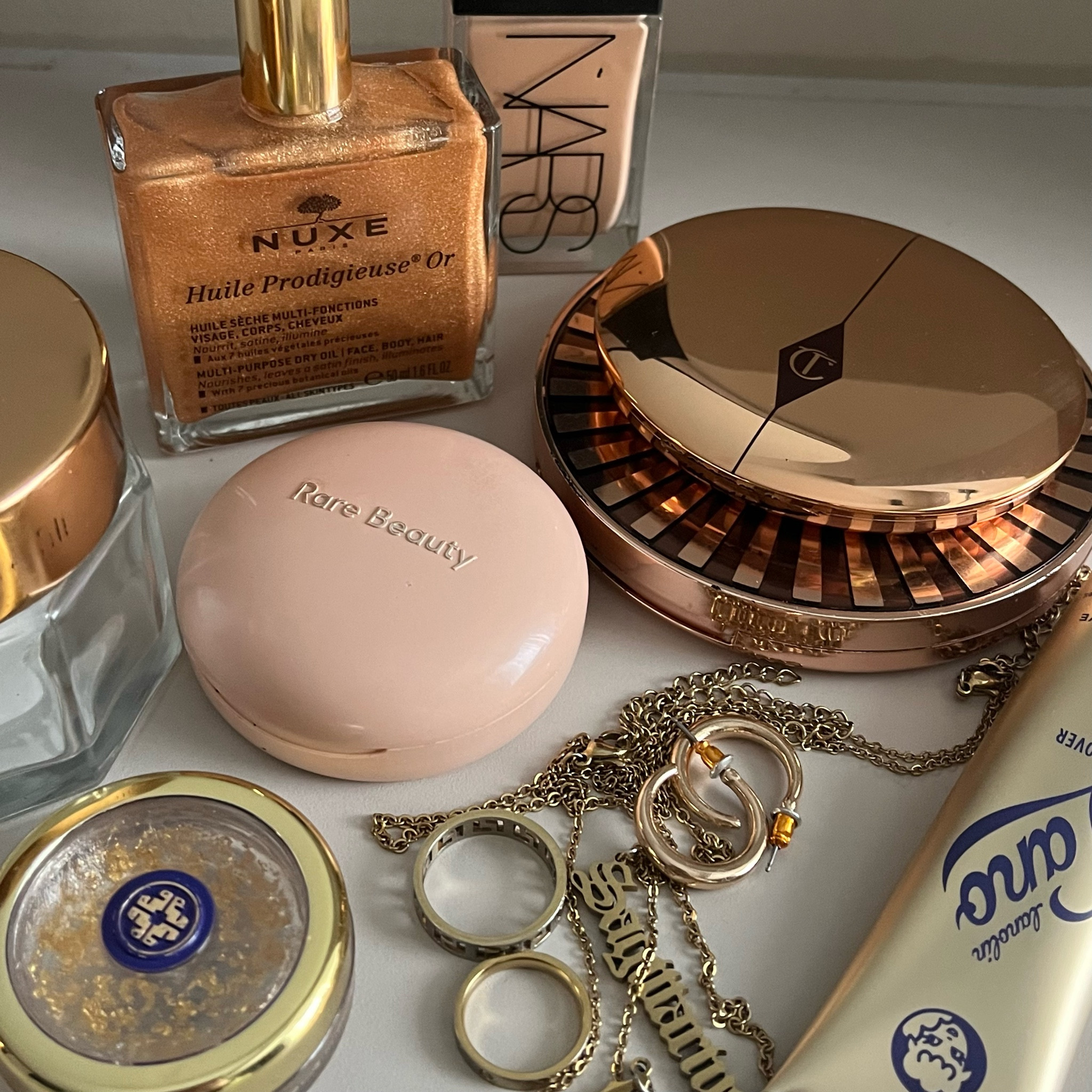 makeup beauty products skincare & gold jewellery. clean girl aesthetic, autumn makeup essentials luxury products

#LTKeurope #LTKSeasonal #LTKbeauty