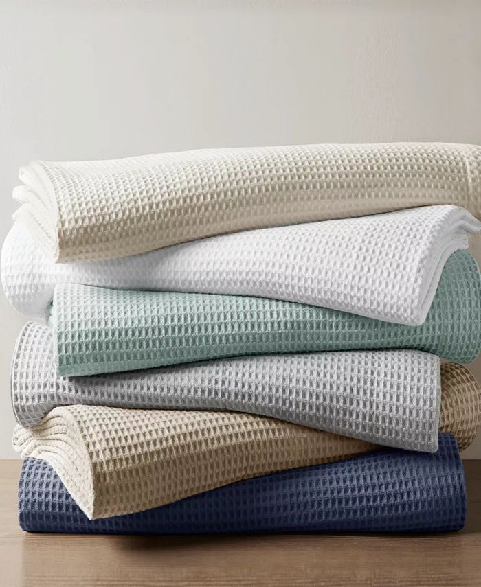 Beautyrest Waffle Weave Cotton Blanket, Twin - Macy's | Macy's