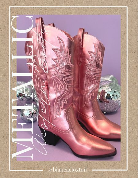 Ambry Metallic West Boot || Altar’d State

Linked many other styles, too!! 

Cowgirl boots, cowboy, cute boots, concert boots, fancy



#LTKstyletip #LTKFind #LTKshoecrush