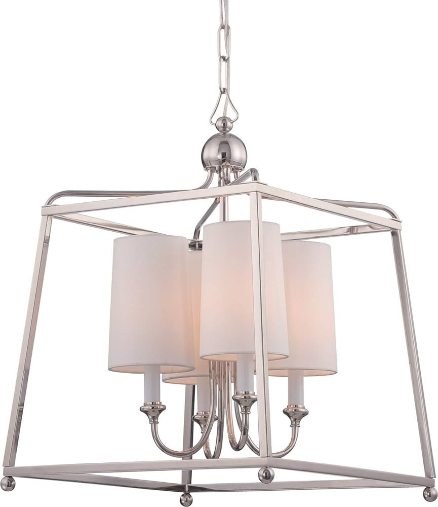 Crystorama Libby Langdon Sylvan 4 Light Polished Nickel Chandelier | Amazon (US)