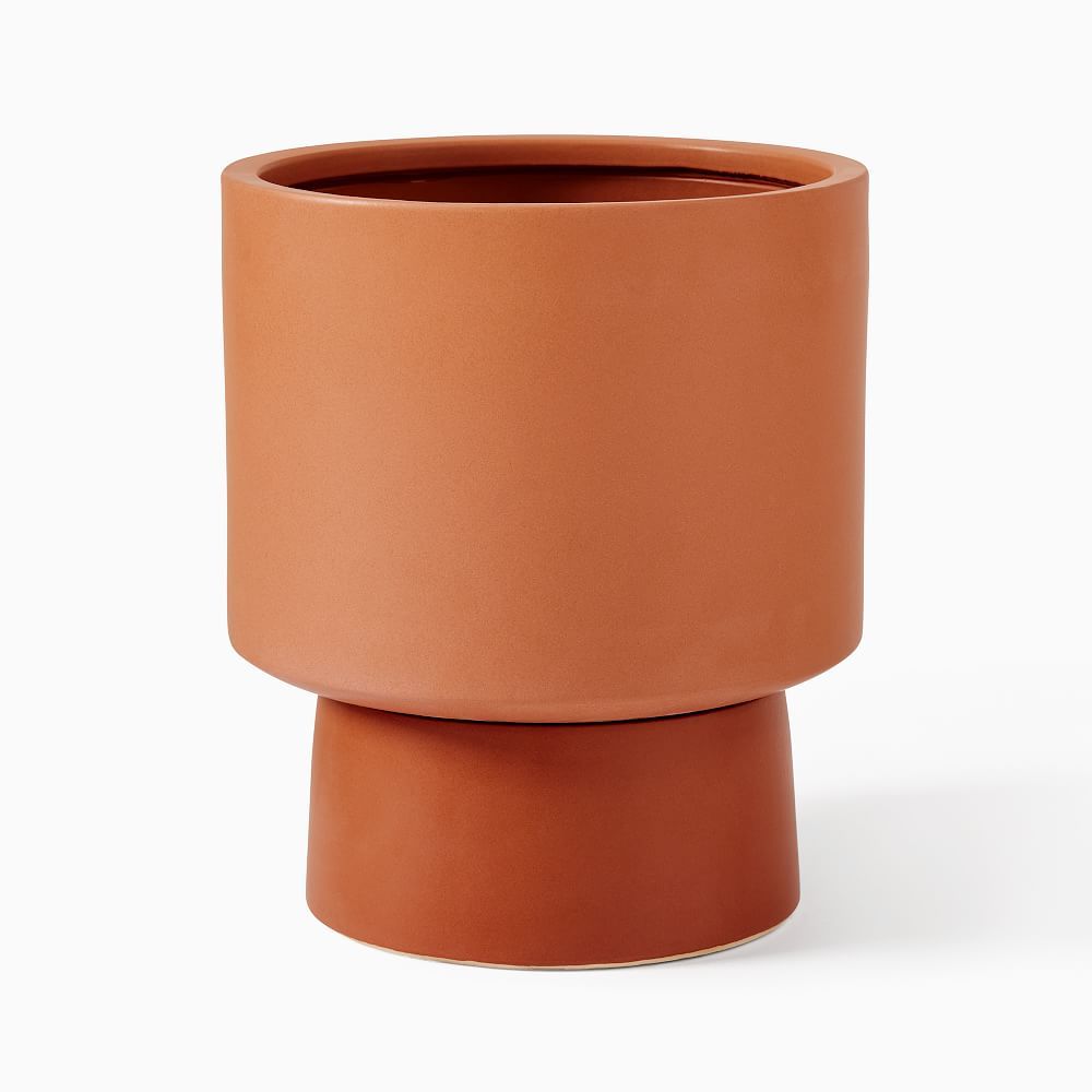 Bishop Ceramic Indoor/Outdoor Pedestal Planters | West Elm (US)