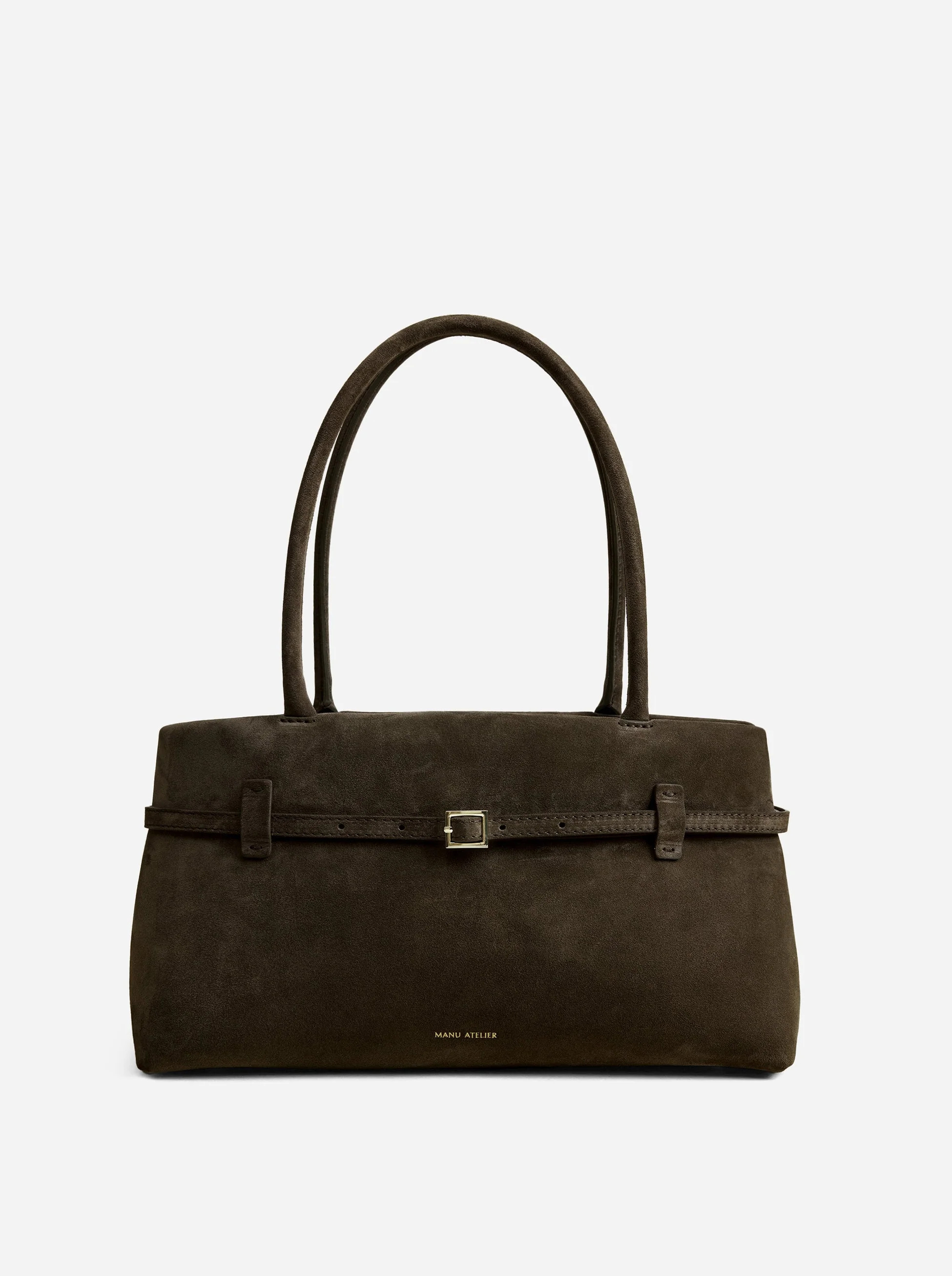 Le Cambon East West Tobacco Green Suede | Manu Atelier