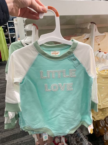 Baby Cat & Jack little love sweatshirt romper | target finds | target style | baby gender neutral outfits | baby spring outfits | baby romper | green baby outfit 

#LTKbaby #LTKSeasonal #LTKFind