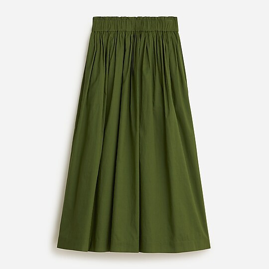 Pull-on cotton voile midi skirt | J. Crew US