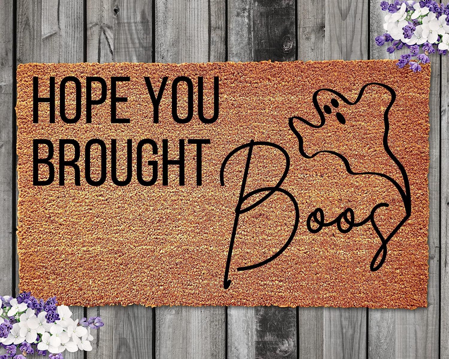 Hope You Brought Boos Doormat, Halloween Doormat, Fall Doormat, Pumpkin Doormat, Autumn Doormat, ... | Amazon (US)