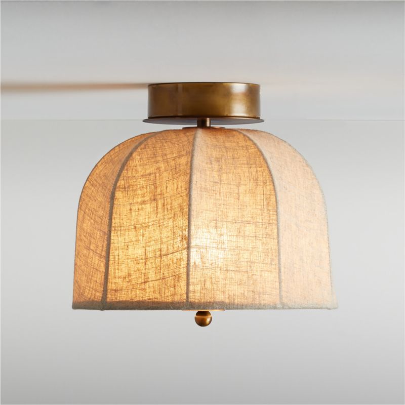 Allegra Large Linen Flush Mount Light by Jake Arnold + Reviews | Crate & Barrel | Crate & Barrel