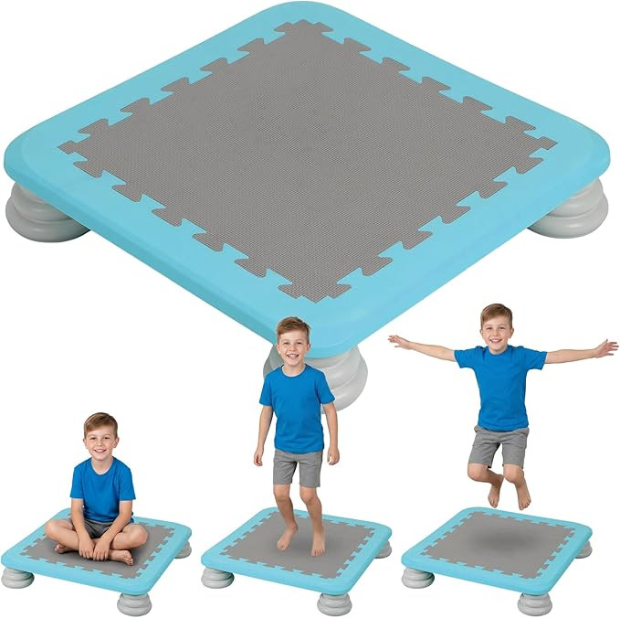 Mini Trampoline for Kids, 25 Inch Indoor Sensory Balance Trampoline with Non Slip Base, EVA Cushi... | Amazon (US)